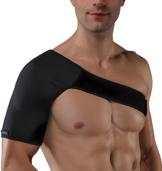 바디큐 닥터스 어깨 보호대, 1개, BLACK