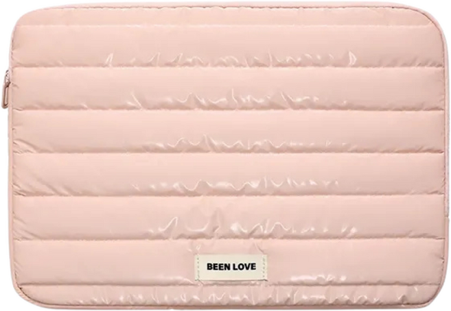 온결상 패딩 노트북 파우치, 핑크, 1개