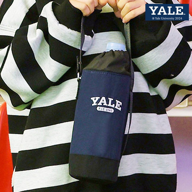 남녀공용 물통주머니 예일 어깨끈 크로스 보온보냉가방 물병파우치, 1개, 네이비