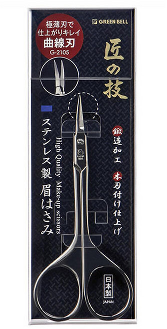 그린벨 눈썹가위 G-2105 장인의기술 눈썹정리기 눈썹칼 일본직수입, 1개