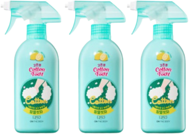 온더바디 발을씻자 코튼풋샴푸 레몬향 510ml 3개, 1개, 3개입