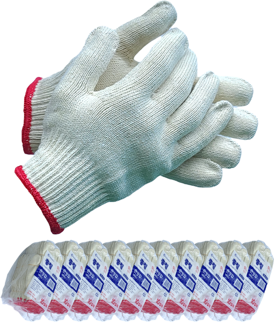 충청 면장갑 55g 100켤레 목장갑, 100세트, 충청 55g 면장갑 100켤레