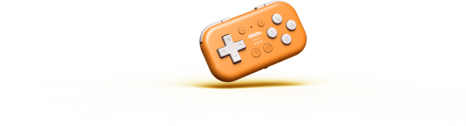 [국내정발] 8BitDo Micro Bluetooth Gamepad 마이크로 컨트롤러 일러스트 단축키, 오렌지