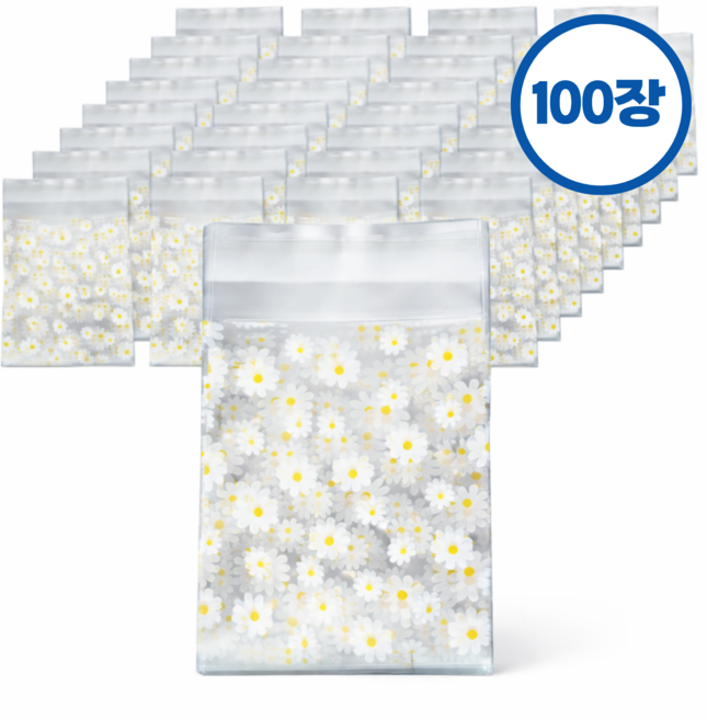 위캔바이 데이지 OPP 접착 봉투 카드 포토 슬리브 포장지, 100개