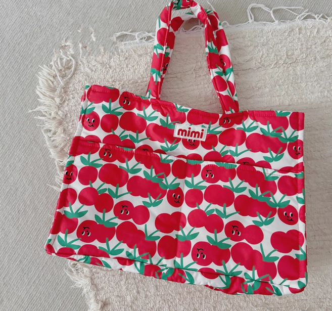 비아이씨 캐주얼 기저귀가방 도시락가방 미니백 숄더백, 레드