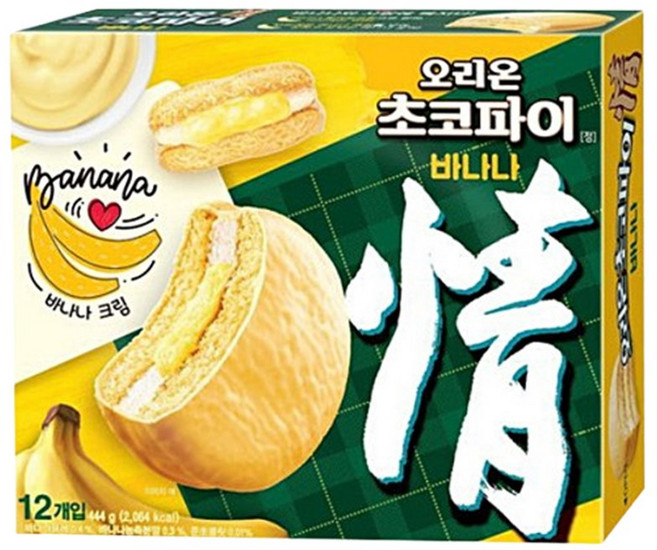 오리온초코파이 바나나 12p, 444g, 3개