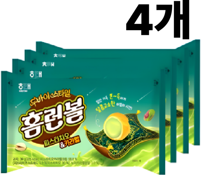 홈런볼 피스타치오 카라멜 두바이 스타일, 4개, 41g