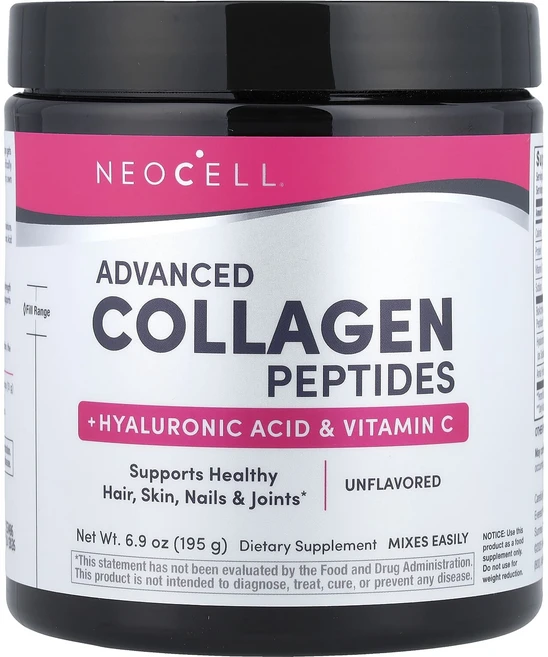 몸관리하세요 겨울입니다 NeoCell 어드밴스드 콜라겐 펩타이드 + 히알루론산 및 비타민C 무맛 195g(6.9oz) 특별관리진행, NeoCell어드밴스드콜라겐펩타이드히알루론산및비타민C무, 195g, 1개 - 쿠팡