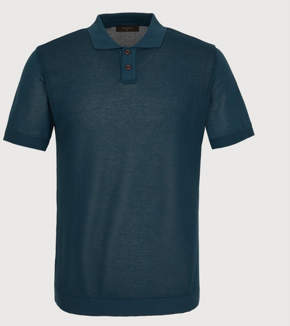 인디안 [26년 여름 최저가] 고급 면혼방 솔리드 니트조직 반팔 카라티셔츠 MIXBS5M2301BC