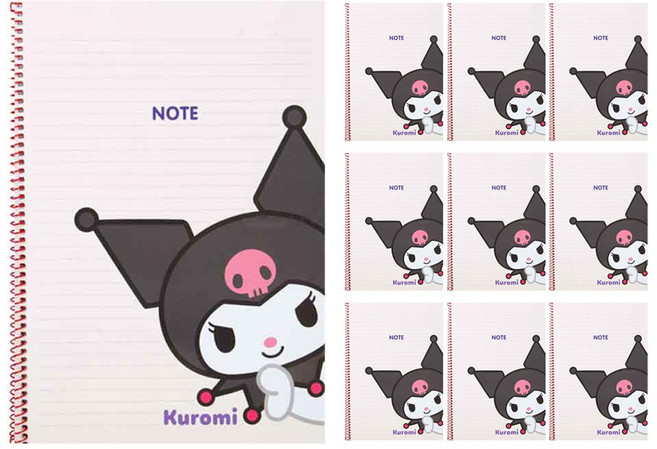 산리오 캐릭터즈 귀여운 원링 일반노트 10P, 쿠로미(아이보리)
