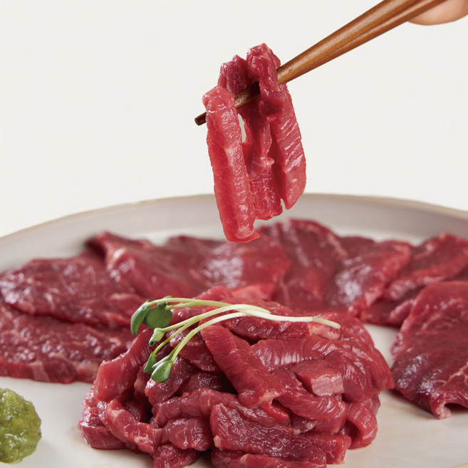 [열광한우] 한우 육사시미+육회 세트 400g (2등급 이상), 2개, 200g