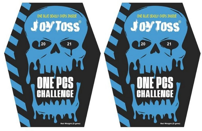 JOYTOSS one-pcs-챌린지 블루 | 익스트림 스파이시 토르티야 칩 | 싱글 칩 챌린지 익스피리언스 (2팩), 1 Count (Pack of 2), 2, 10g, 2개