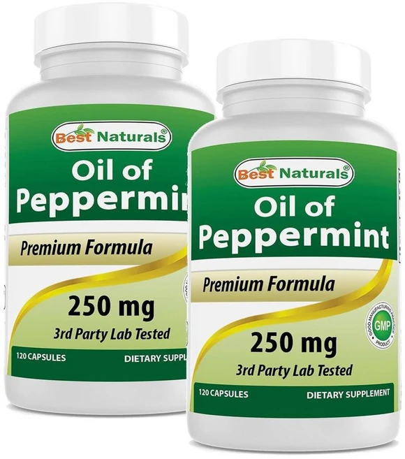 베스트 네츄럴스 페퍼민트 오일 250mg Best Naturals Peppermint Oil, 2개, 120정 - 쿠팡