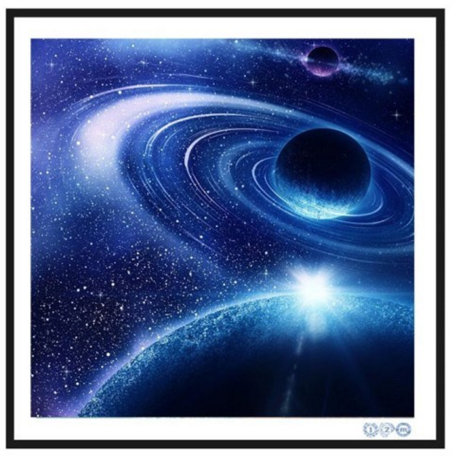 항공지구 은하수 우주 보석십자수 아트 집에서하는 취미 주문 제작 큐빅비즈, 50x50cm × 1개, 1개