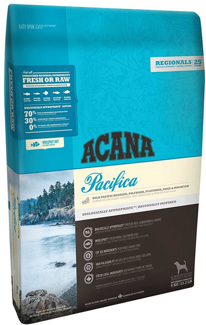 ACANA 愛肯拿 犬用 太平洋饗宴 腸胃保健配方 無穀乾飼料, 多種魚 + 薰衣草, 11.4kg, 1袋