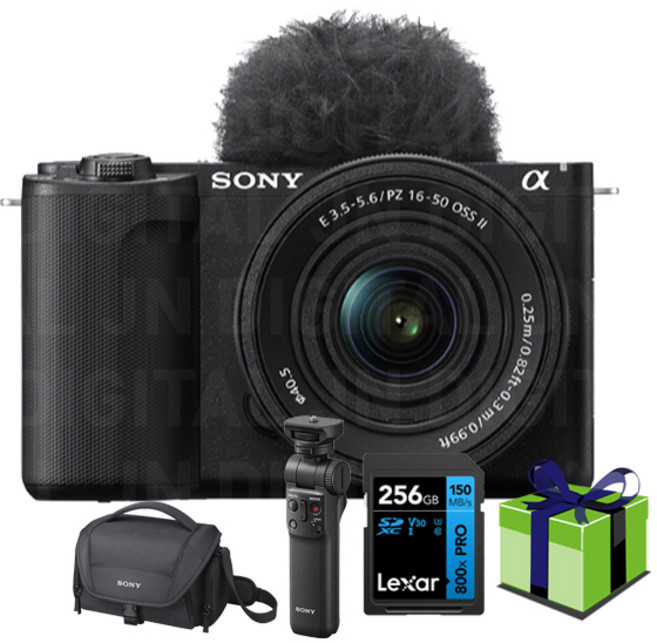 소니 ZV-E10M2K 렌즈킷 GP-VPT2BT 렉사4K256G U21가방외 프리미엄패키지 미러리스카메라, 블랙
