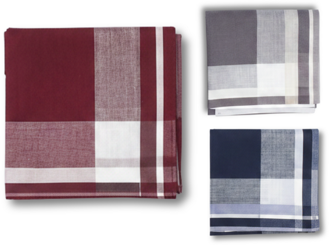 어캐리트 남자 손수건 순면 100% 3종세트