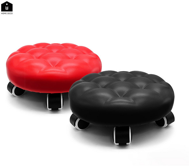 UH홈데코 의자 앉은뱅이 바닥의자 엠보형, 1개, 블랙