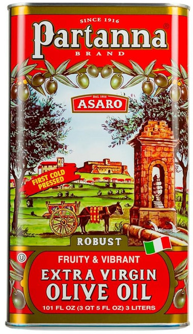 파르타나 로버스트 엑스트라 버진 올리브 오일 - 카스텔베트라노 오일 - 시칠리아에서 수확 - 순수 정통 이탈리아산 - 모노바티칼 - 풍미가 풍부 - 첫 냉간 압착 - 101 flo, 1개, 100ml