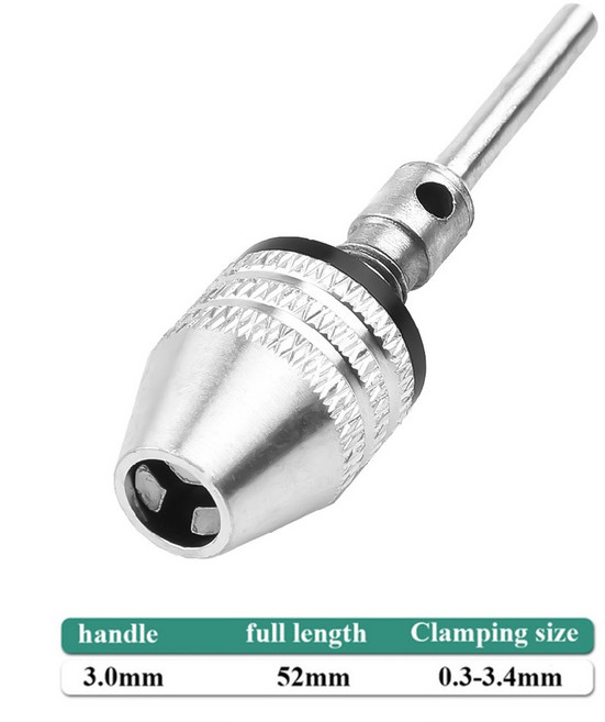 키레스척 드릴 척 키리스 스크루 드라이버 임팩트 어댑터 전기 모터 전동 공구 클램프 고정장치 6.35mm 육각 생크 비트, 0.3 3.6mmS, 2) 0.3 3.6mmS