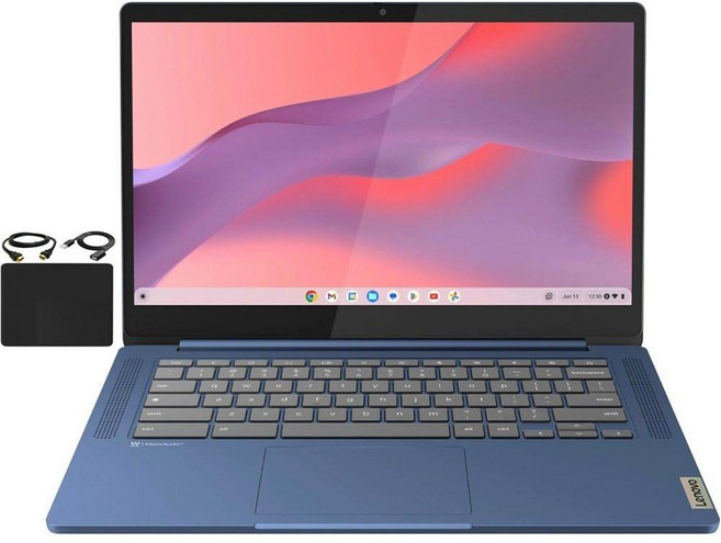 레노버 플래그십 크롬북 14인치 FHD 터치스크린 슬림 씬 라이트 노트북 8코어 미디어텍 콤파니오 520 프로세서 4GB RAM 64GB eMMC WiFi 6 크롬 OS 어비스, Lenovo 레노버 플래그십 크롬북 14인치 FHD 터, BJFK34123(15)