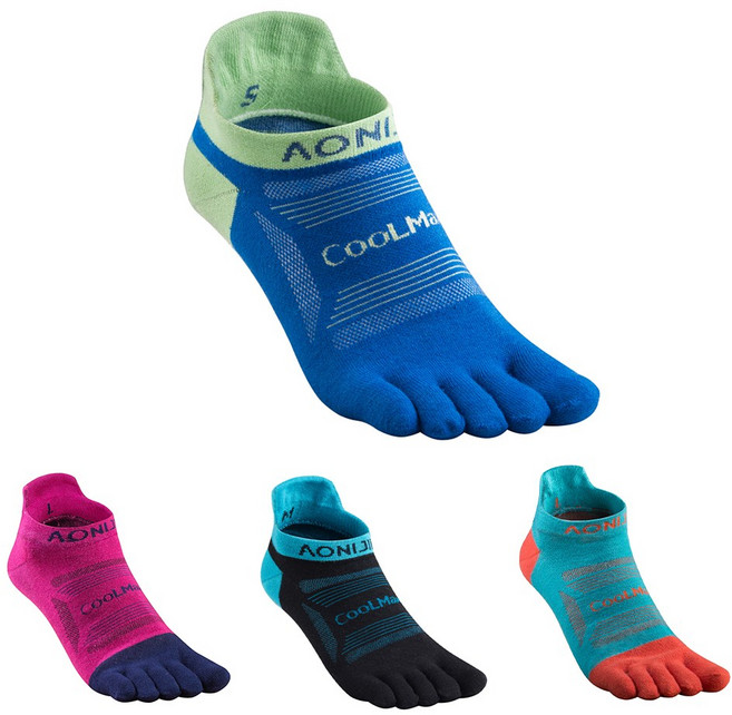 오니지 트레일 러닝 양말 발가락 등산 통기성 클라우드 S01, 단목 3종 M, 블랙+블루+민트, 1세트