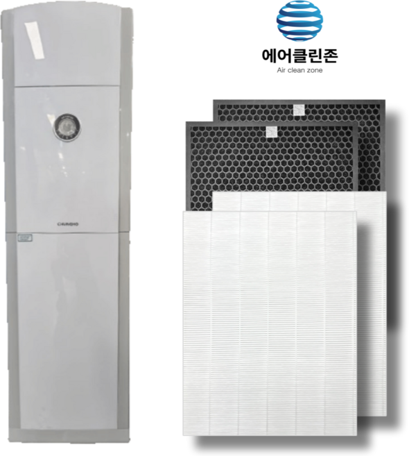 [에어클린존] 청호 나이스 스탠드 AP-35H9140 공기청정기 호환 필터, 1세트, 전체교체(H13헤파2+탈취2)