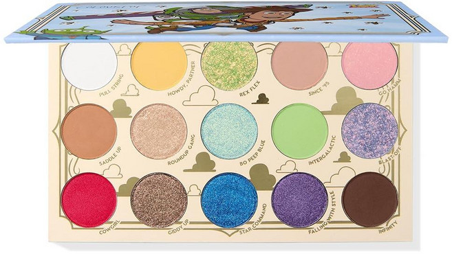 COLOUR 컬러Pop x 토이 스토리 아이섀도우 팔레트 - 매트 및 스파클 마감의 멀티 컬러 한정판 메이크업 조립 가능 혼합 가능 고색소 포뮬러 장난감 아르 여기 (17., ColourPop x 토이 스토리 아이섀도우 팔레트 -, 1개