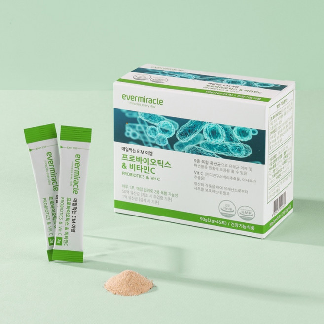 EM 매일 먹는 장건강 프로바이오틱스 유산균 장에 좋은 이엠 45포, 2g, 45개