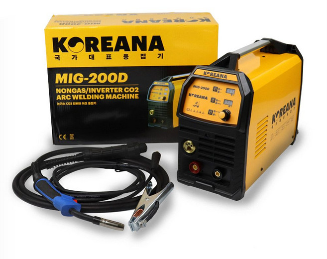 [디어제스트]_코리아나 논가스 CO2 인버터 아크용접기 MIG200D 220V 50 60Hz (1EA) 공업용 작업 기계★★★★★, 1개, ▦▦▦이 상품으로 구매할래요