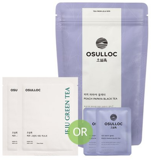 [백화점매장출고] 오설록 피치파파야블랙티 20입(피라미드)(마스크팩 2입/1입 티백 2입 증정), [백화점매장출고] 오설록 피치파파야블랙티 20입(피라미