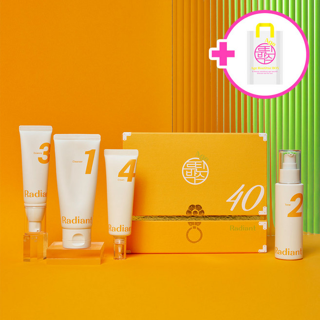 셀뮬러 기초 화장품 4종 트래블 세트 에이지 루틴박스 40대 키트 래디언트, 1세트