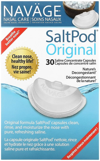 Navage 비강 관리 비강 식염수 세척 Saltpod 오리지널 농축 식염수 캡슐 30개, Navage비강관리비강식염수세척Saltpod오리지널농축, 1개 - 쿠팡