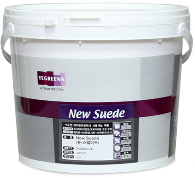 노루페인트 예그리나 뉴-스웨이드(SUEDE) 조색 무광 4LT(반품불가), 4L, 1개