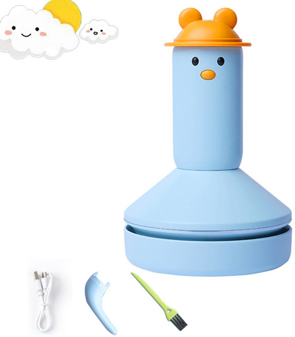 탁상용 미니 청소기 사무실 책상 가정용 소형 집진기, 푸른색