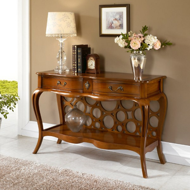 유캐슬 마호가니 원목 엔틱 쿠스노 콘솔_착불배송, 엔틱컬러