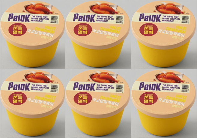 PBICK 학교앞밀떡볶이 달달한맛, 6개, 150g