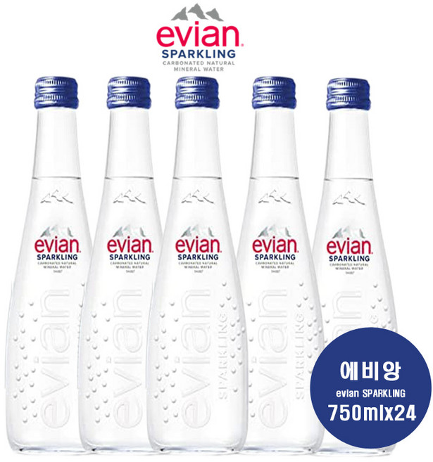 에비앙 탄산수, 24개, 750ml