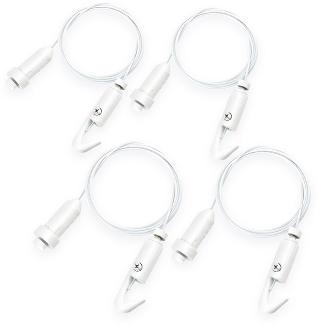 철물백화점 천장 원터치 중형 액자걸이, 화이트, 4개