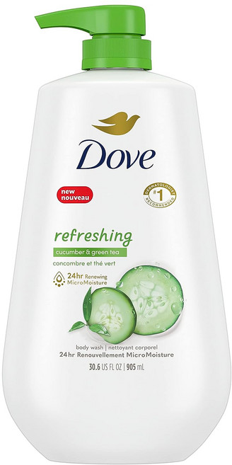 도브 너리싱 바디 워시 리프레싱 오이 & 그린 티 향, 1개, 905ml
