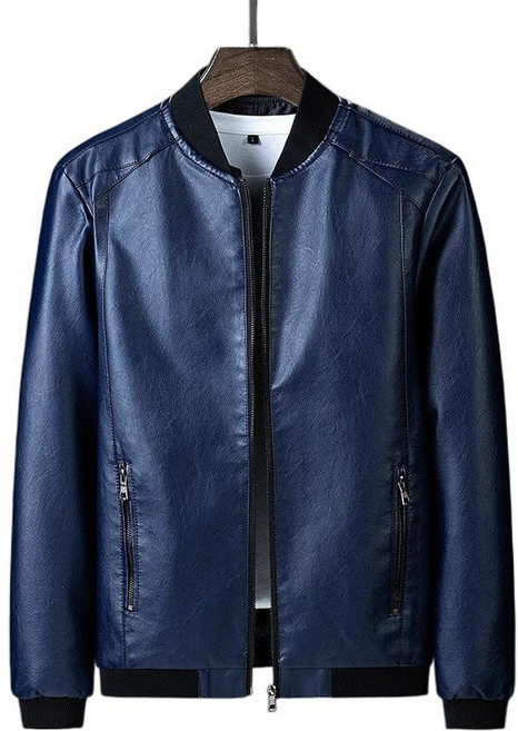 Makone 남성 PU 가죽 봄과 가을 새로운 남성 가죽 자켓