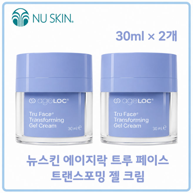 에이지락 트루 페이스 트랜스포밍 젤 크림, 2개, 30ml