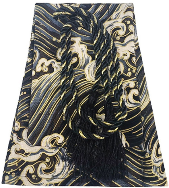 데일리쇼핑 자동차 사무라이 기어봉 커버 6가지 색상 기어노브 포인트 악세사리, 파도(블랙), 1개