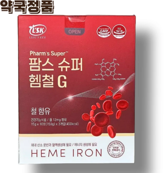 팜스 슈퍼헴철G 액상철분 영양제 pharm's super, 1개, 30회분 - 쿠팡