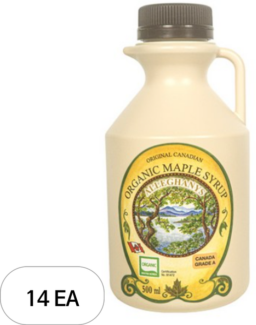 알레가니 유기농 메이플 시럽, 500ml, 14개