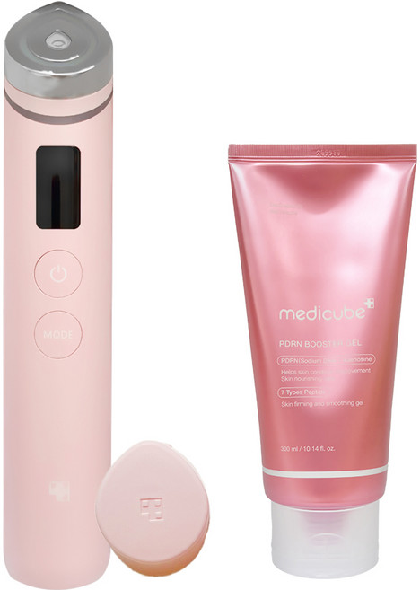 메디큐브 에이지알 부스터 프로 핑크 실리콘 헤드캡 에디션 + PDRN 부스팅 젤 세트
