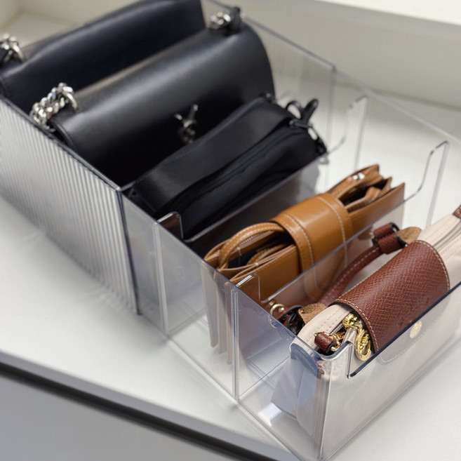 리블리홈 길이조절 칸막이 클리어 수납함[대], 1개, 투명