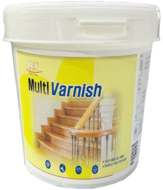 메가페인트 럭스 멀티 수성 바니시 투명 무광 1L, 1개