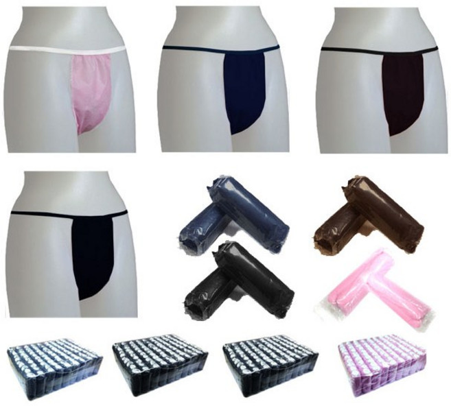 코부 일회용 티팬티 아로마 마사지 업소용 속옷, 100개, 블랙