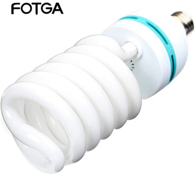 FOTGA 사진 램프 85W 5500K 사진 E27 에너지 절약 CFL 빛 일광 나선형 전구 사진 스튜디오 사진 램프, [01] 옵션1